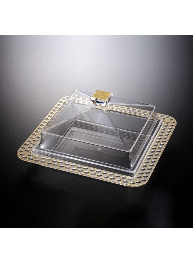 Acrylic Dessert Serving Set Square with S