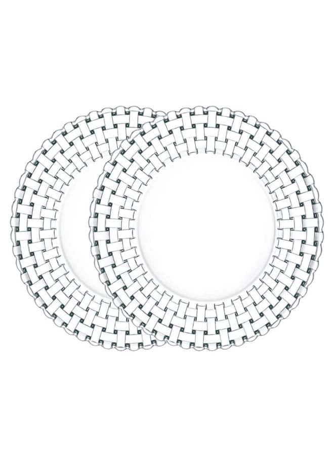 2-Piece Bossa Nova Platter Set Clear