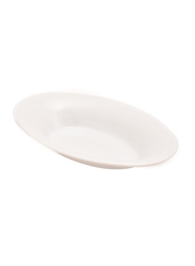 Melamine Oval Plate White 17 x 10cm