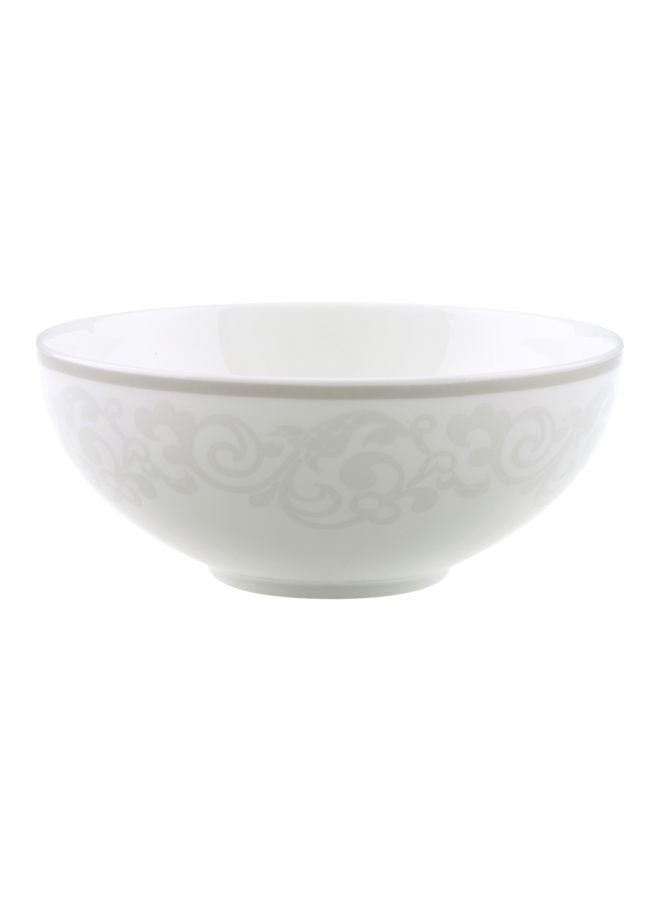 6-Piece Gray Pearl Bowl Set Off White/Grey 13cm
