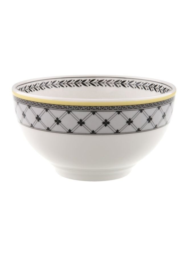 4-Piece Audun Ferme Bowl White/Black/Yellow