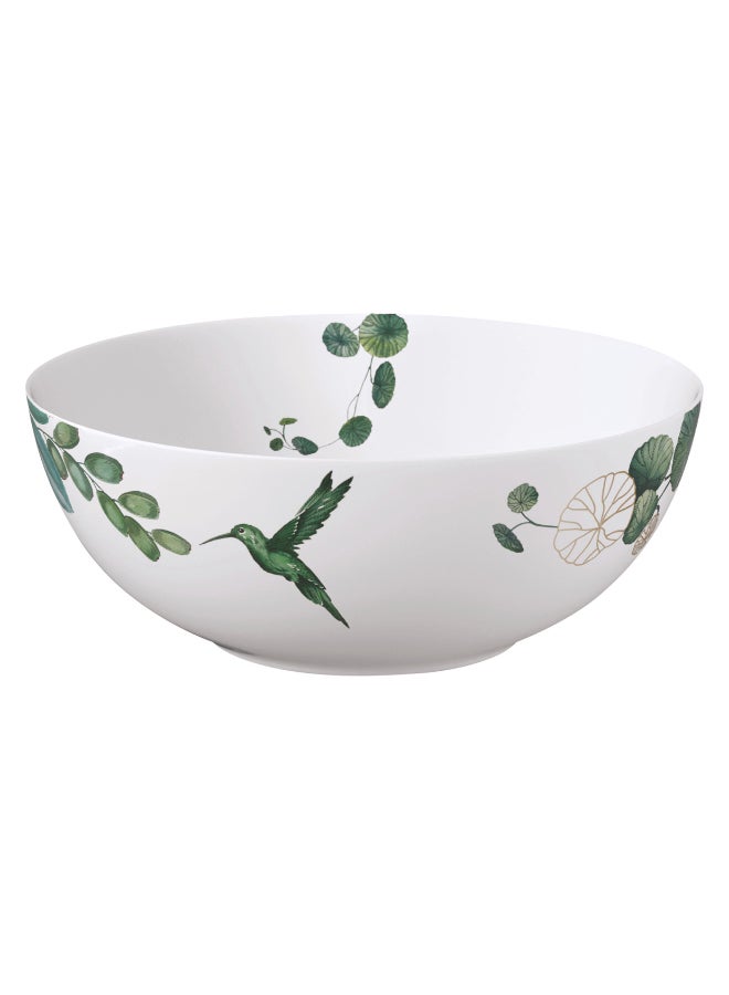 Avarua Collection Salad Serving Bowl White/Green 9.25inch