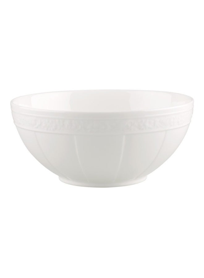 Classic Design Salad Serving Bowl White 21cm
