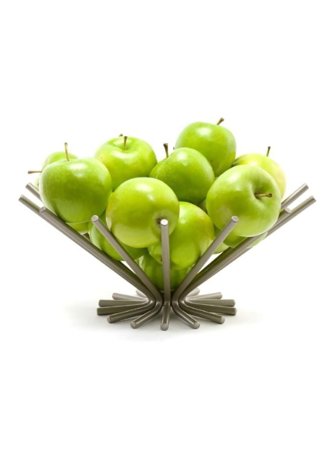 Euro Starburst Fruit Bowl Silver 12.2x12.2x5.5inch