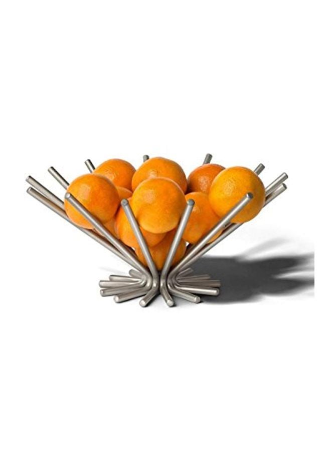Euro Starburst Fruit Bowl Silver 12.2x12.2x5.5inch