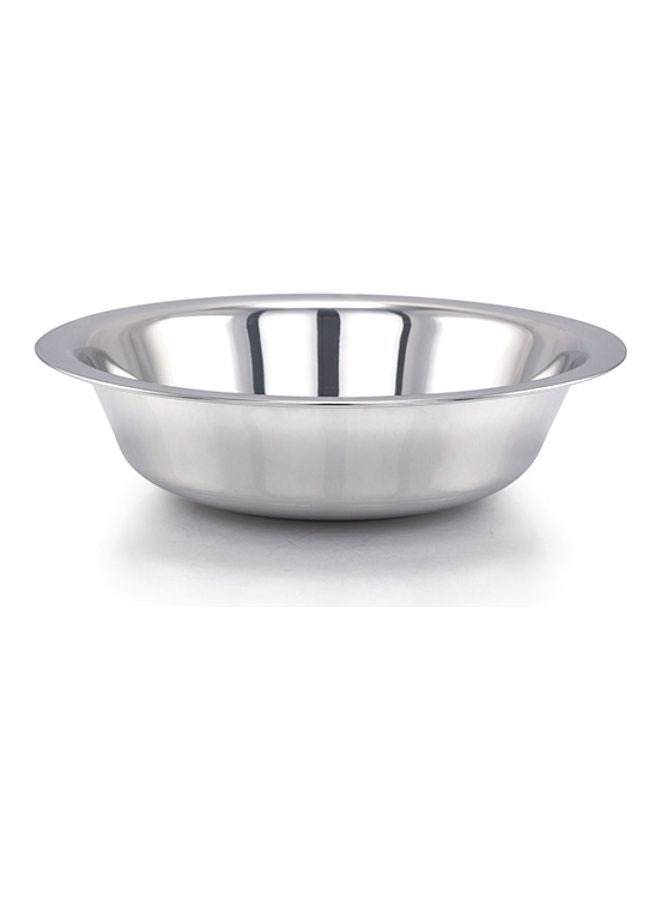Round Stainless Steel Basin Multi-Purpose Utility Basin With Mirror-Finish Design| Break-Resistant Light-Weight Durable and Stylish Construction Silver 50cm