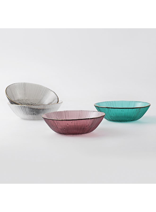4-Piece Glass Blow Set Multicolour 13.5 x 4cm