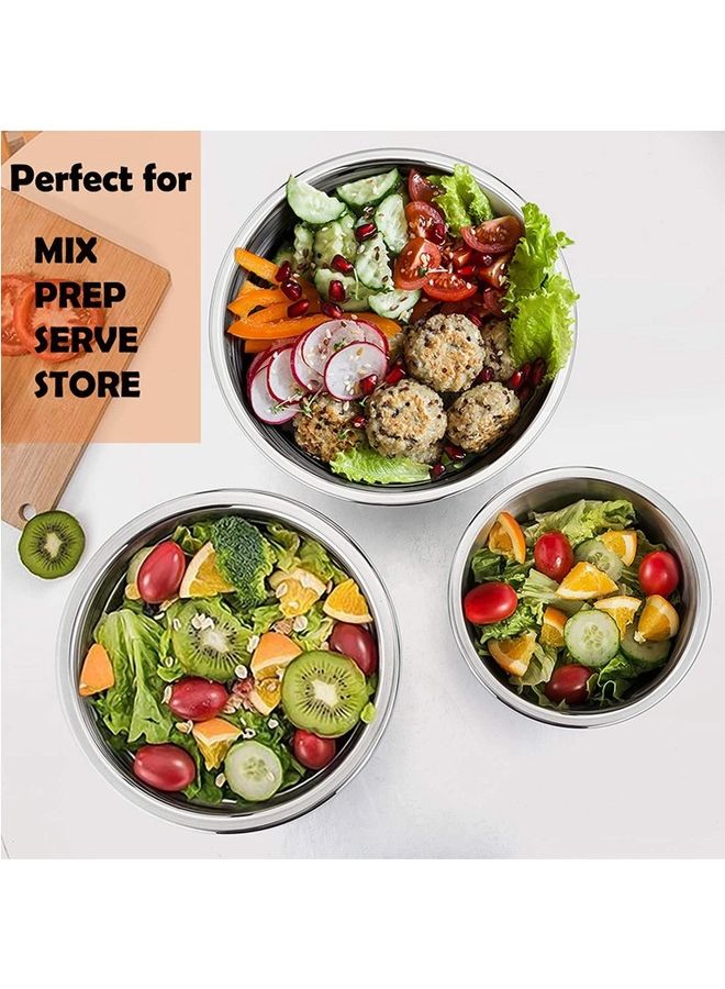 5-Piece Salad Bowl With Cover Multicolour 28cm