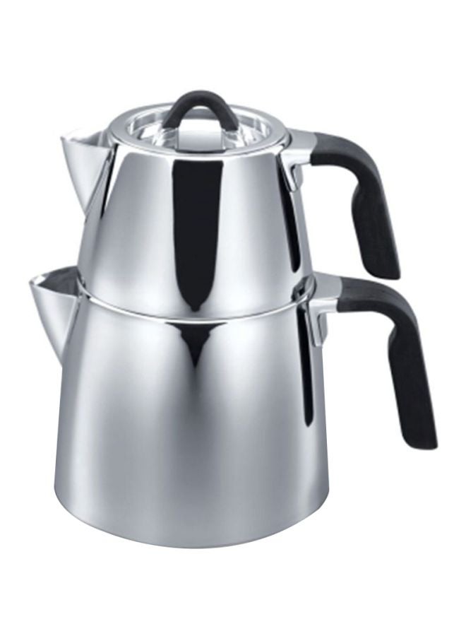 Esta Tea Pot Set Silver & Black 1.1 , 2.0Liters