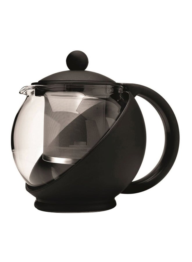 Glass Teapot With Infuser Black/Clear