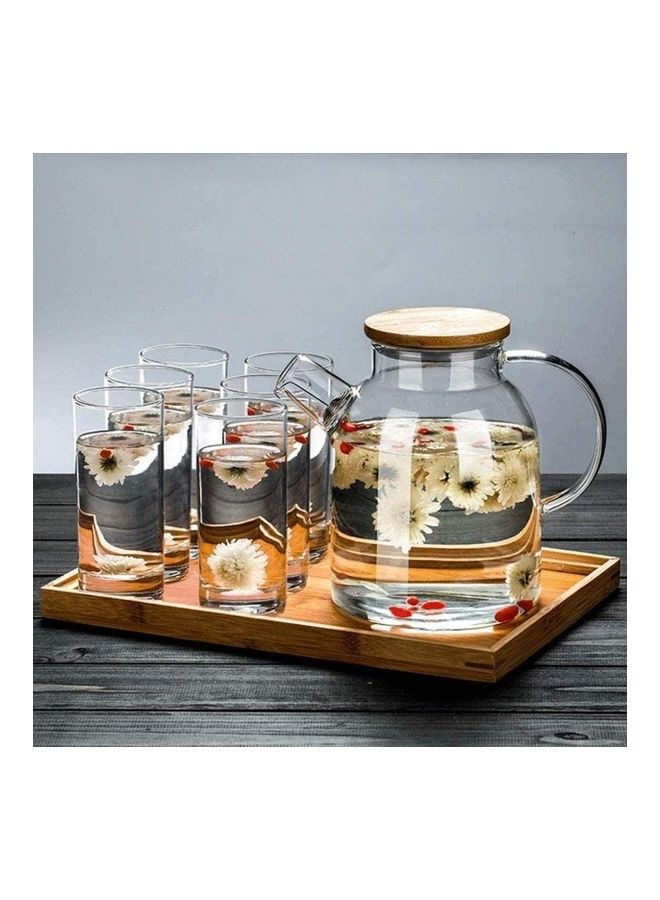 Elegant  Tea Cup Set Transparent 1500ml