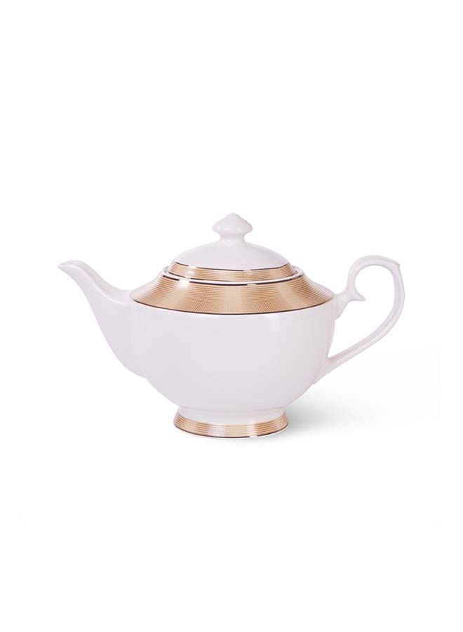 Teapot Versailles Series Porcelain Kettle, For Blooming and Loose Leaf Tea Maker, Dishwasher Safe, For Tea Lover 1350ml