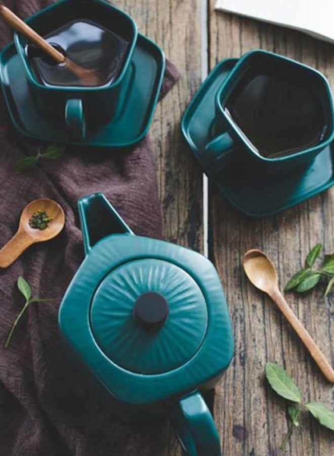 5-Piece Teapot Set Green 22x13x10cm