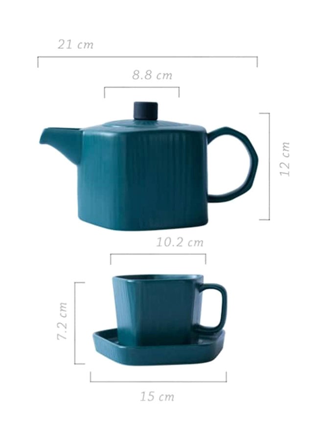 5-Piece Teapot Set Green 22x13x10cm