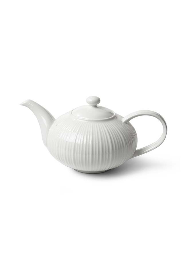 Teapot Porcelain Kettle,Elegance White Stylish Pot For Blooming and Loose Leaf Tea Maker, Dishwasher Safe, For Tea Lover 1000ml