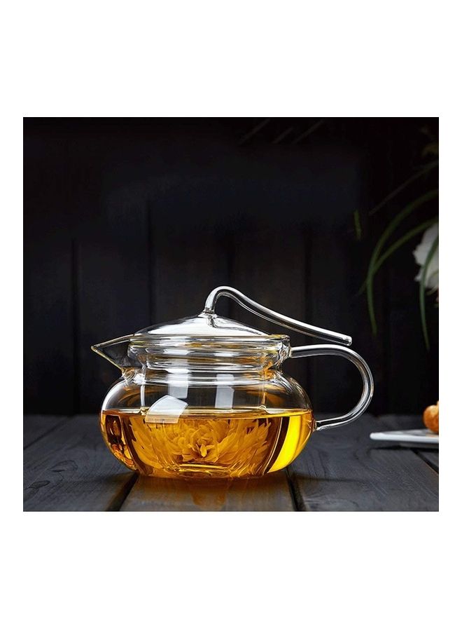 Heat Resistant Glass Teapot Set Clear 450ml