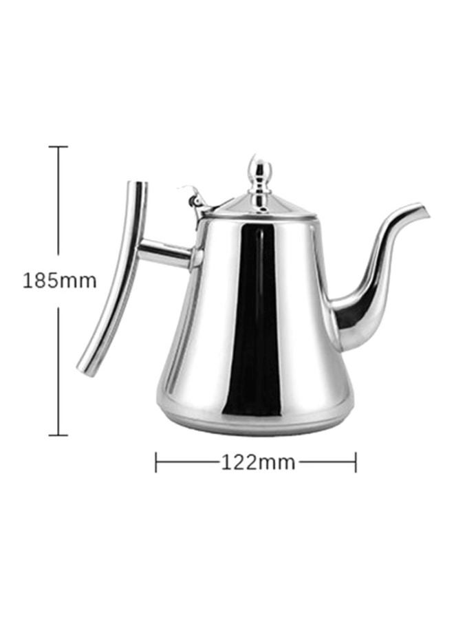 Simple Thick Teapot Silver 18.5x12.2cm