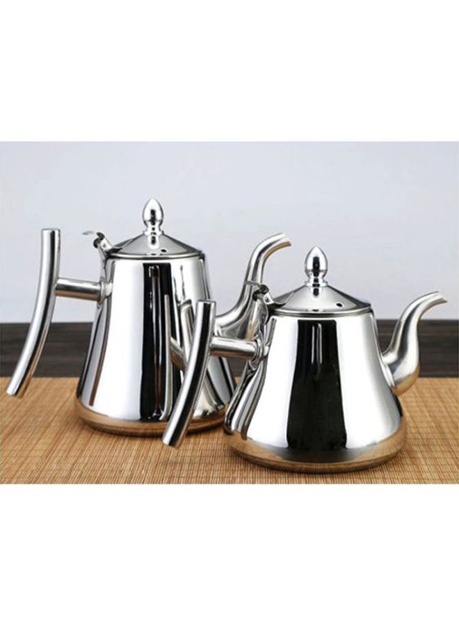 Simple Thick Teapot Silver 18.5x12.2cm