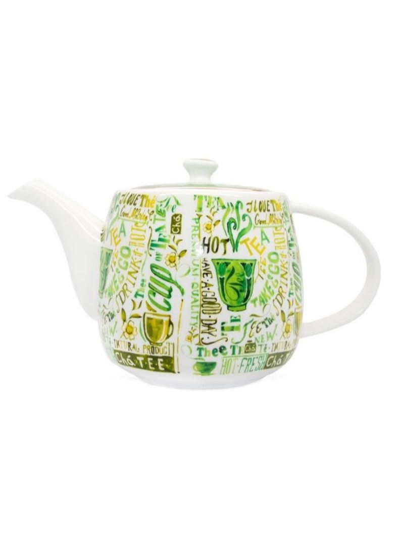Dishwasher Safe Serving Ava Porcelain Teapot With Removable Lid Beverage Serve ware (1.0L)