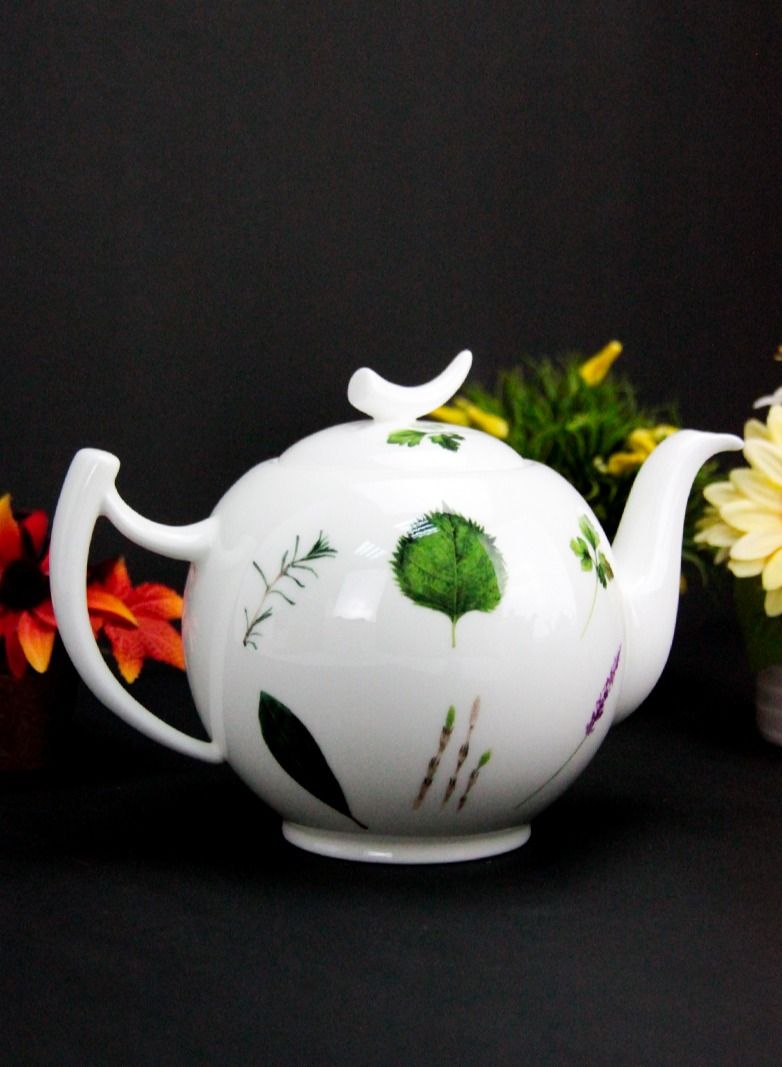 Microwave Safe Heat Resistant and Freezer Safe Smooth Surface Prima Vera Teapot 1 Liter