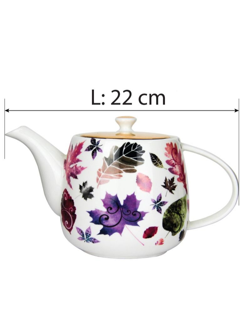 Heat Resistant Smooth Surface Maple Porcelain  Teapot