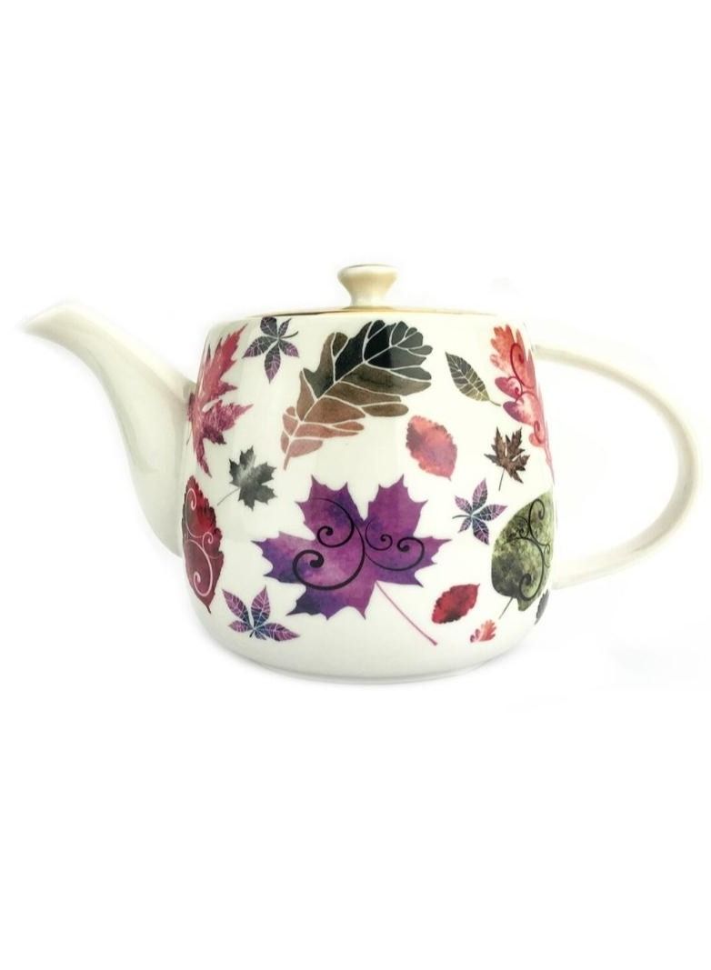 Heat Resistant Smooth Surface Maple Porcelain  Teapot