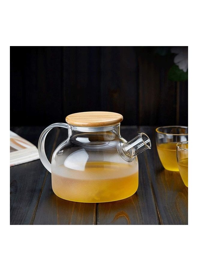 Heat Resistant Glass Teapot Set Clear 800ml