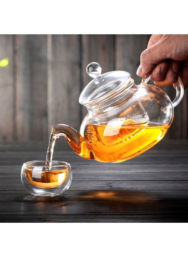 Heat Resistant Glass Tea Set Clear 800ml
