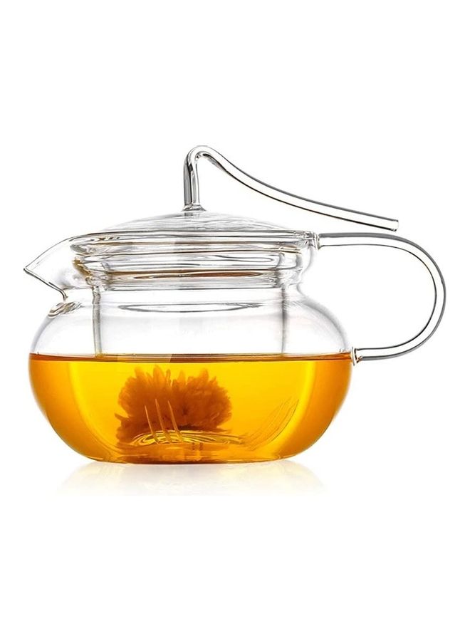 Heat Resistant Glass Teapot Set Clear 450ml