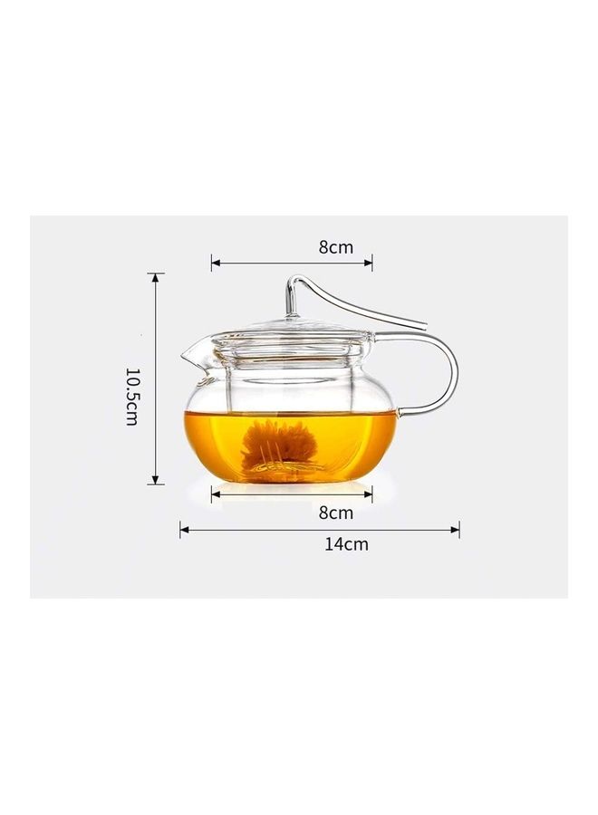 Heat Resistant Glass Teapot Set Clear 450ml