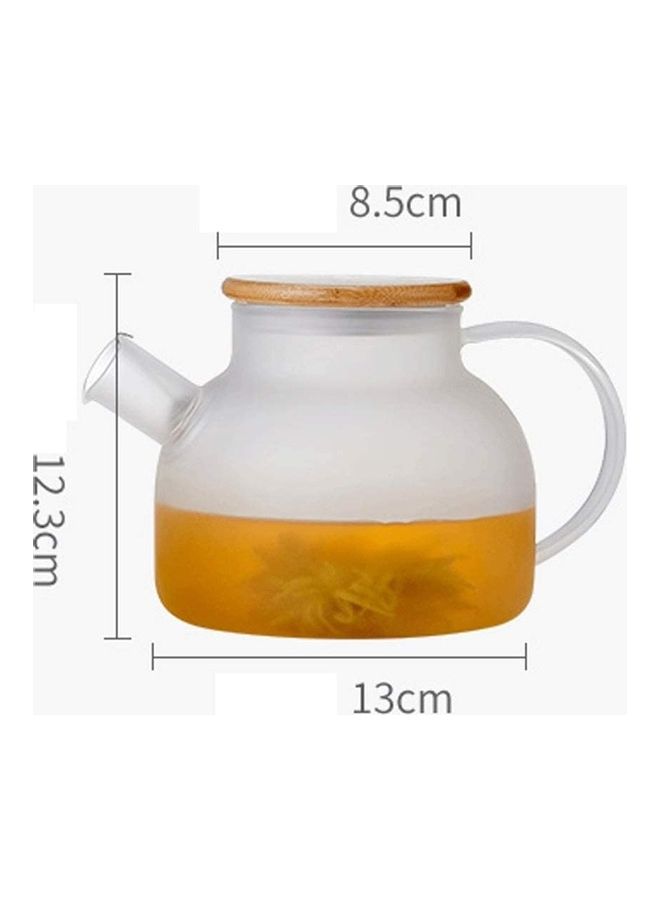 Heat Resistant Glass Teapot Set Clear 800ml