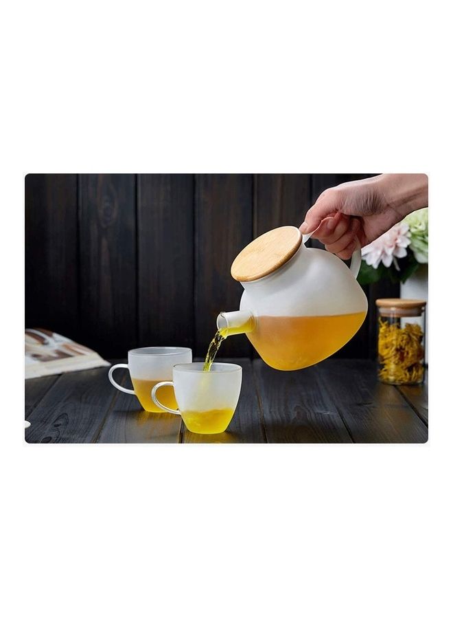 Heat Resistant Glass Teapot Set Clear 800ml