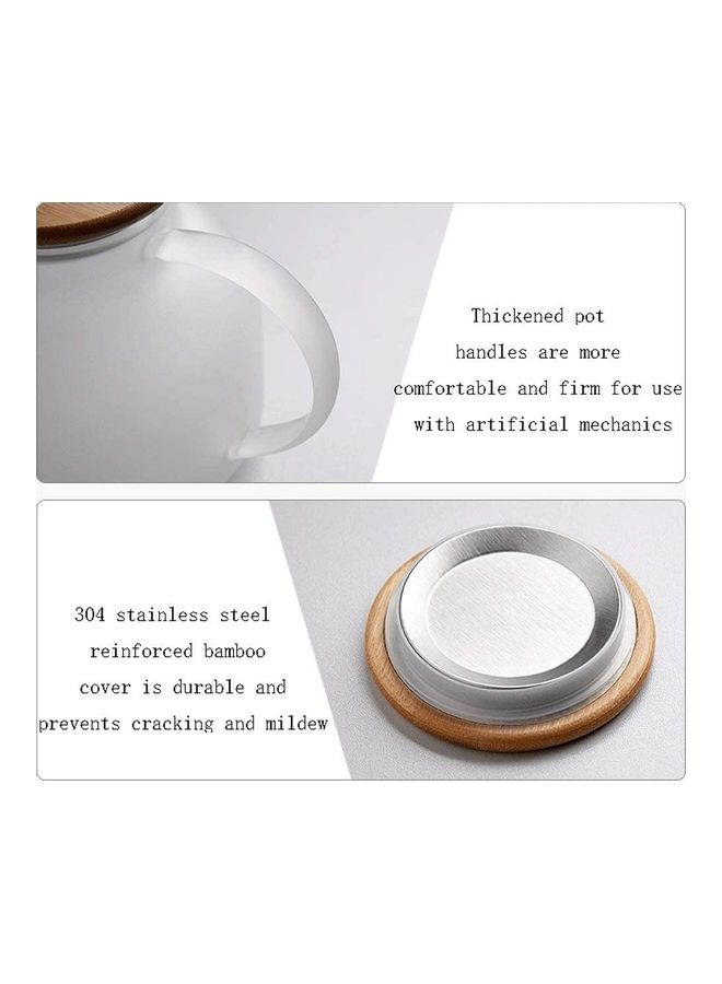 Heat Resistant Glass Teapot Set Clear 800ml
