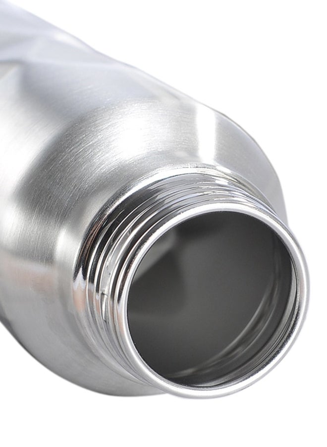 2-Piece Single-Wall Water Bottle Set Silver