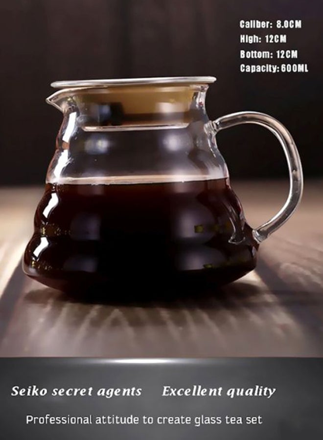 Style Coffee Teapot Clear/Brown 12x15x7.5cm