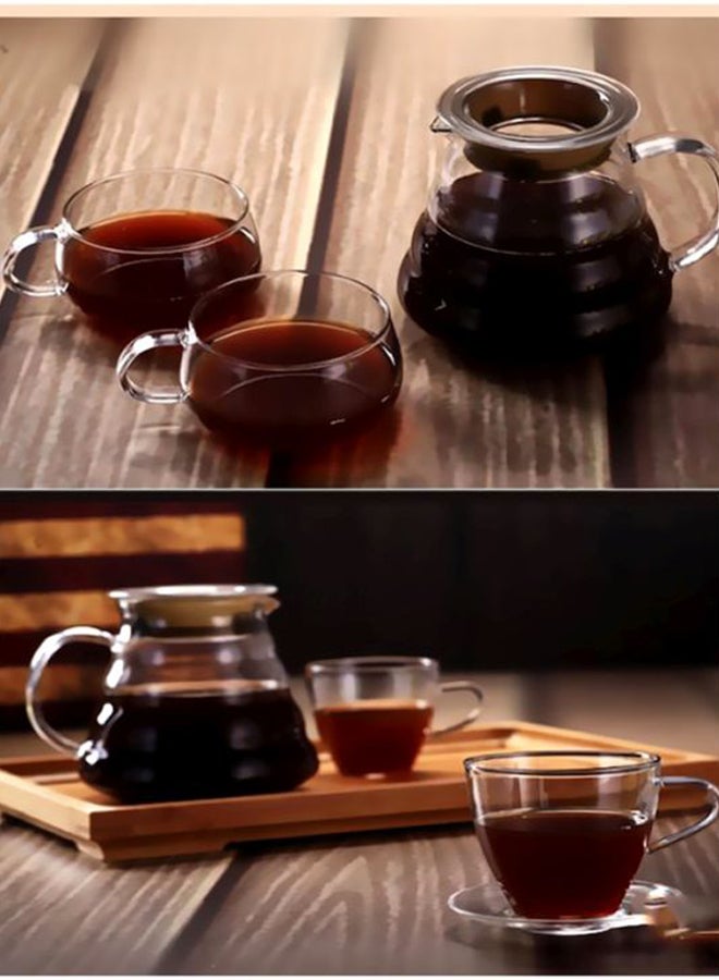 Style Coffee Teapot Clear/Brown 12x15x7.5cm