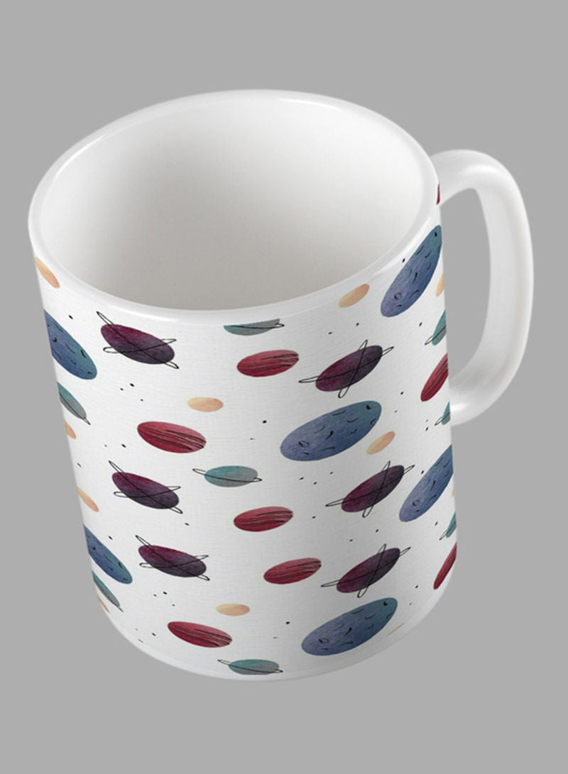Printed Ceramic Coffee Mug Multicolour