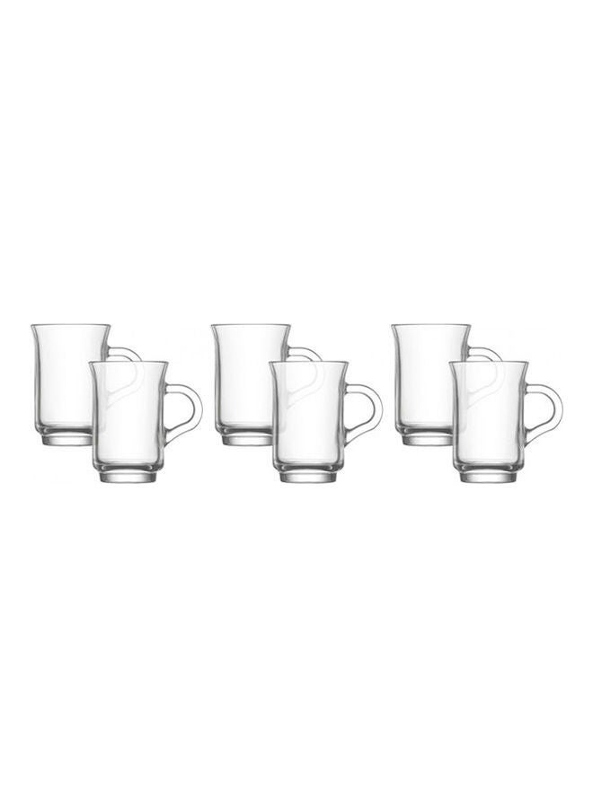 Ada408 Mug Set Ada- Glass, 6 Pieces Clear