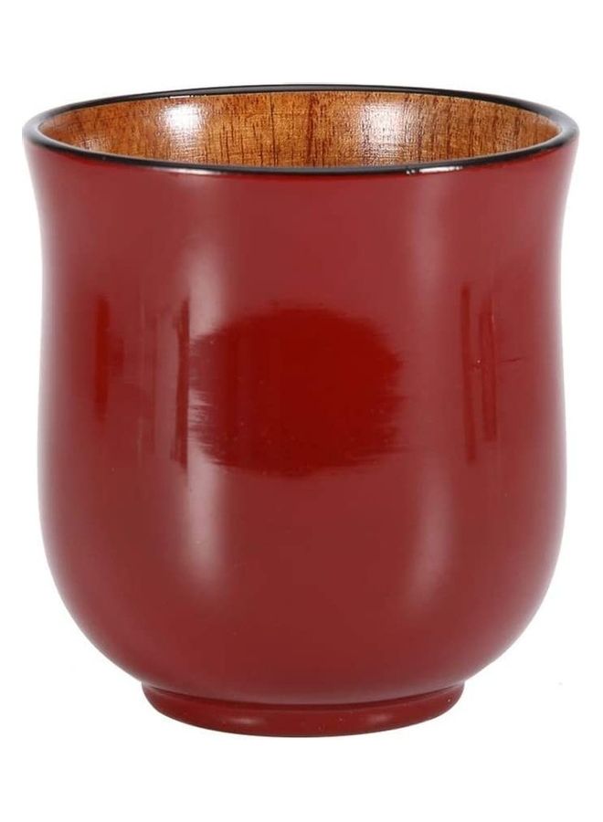Wooden Coffee Cup Wine Red