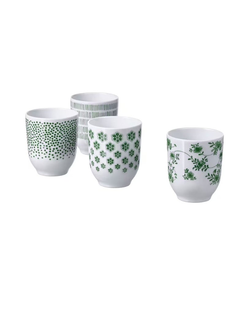 Mug, patterned/green22 cl