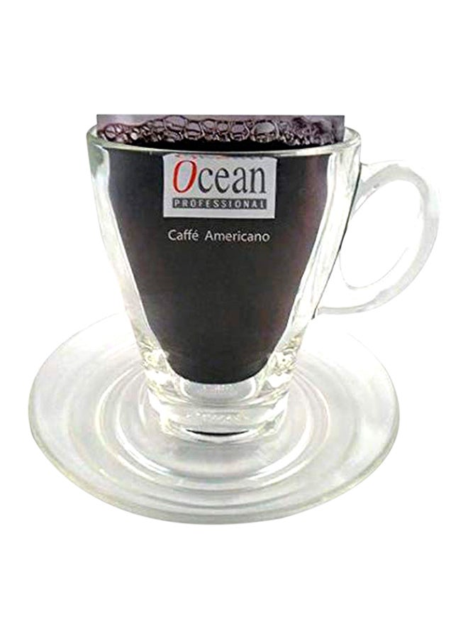 6-Piece Americano Glass Mug Set Clear
