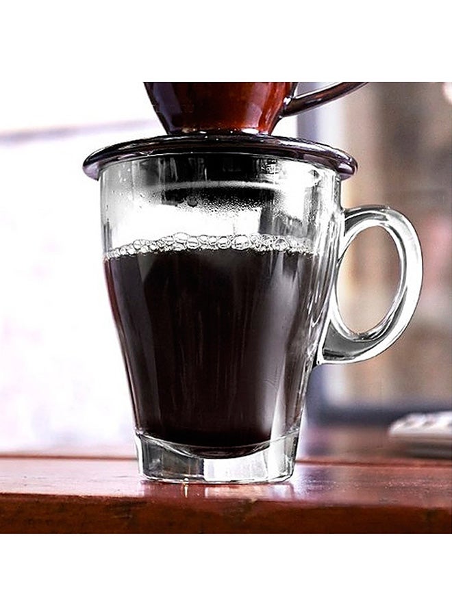 6-Piece Americano Glass Mug Set Clear