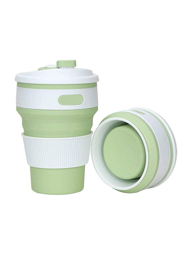 Silicone Telescopic Collapsible Coffee Cup Green 3.5 x 2inch
