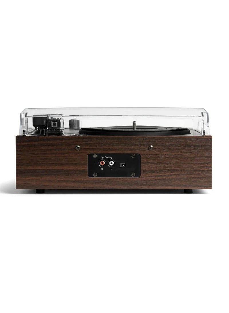 Victrola Eastwood Signature Hybrid Bluetooth Record Player 3 Speed Belt Driven Turntable with Bluetooth Speakers and Audio Technica Catridge Espresso