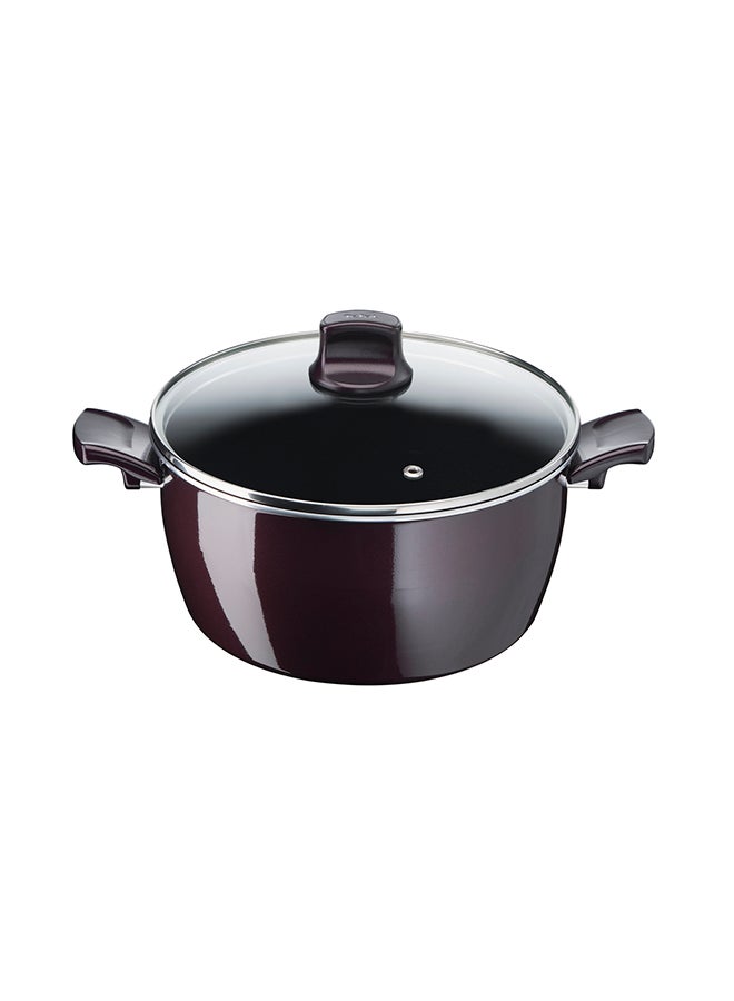 TEFAL Cookware Set | G6 Resist Intense 12 Pcs Cooking Set | Non-Stick |Burgundy | Aluminium | 2 Years Warranty | D5229383 Burgundy 26cm