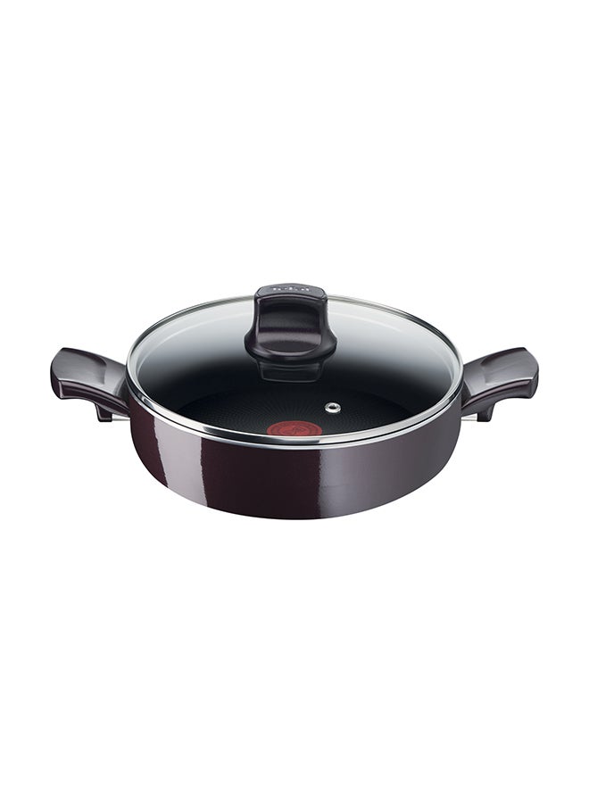 TEFAL Cookware Set | G6 Resist Intense 12 Pcs Cooking Set | Non-Stick |Burgundy | Aluminium | 2 Years Warranty | D5229383 Burgundy 26cm