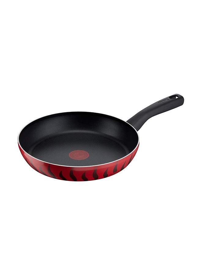 14-Piece Tefal G6 Tempo Flame Non-Stick Coating No Pfoa, No Lead, No Cadmium Heat Indicator Cookware Set Includes Frying Pan 24/ 28, Saucepan 16+ Glass Lid, Stewpots 24/ 28+ Glass Lids, Kebbe 28 Cm, Oven Dish, 29x22cm, 4 Accessories (Spoon, Ladle, Long Spatula, Potato Masher) Red