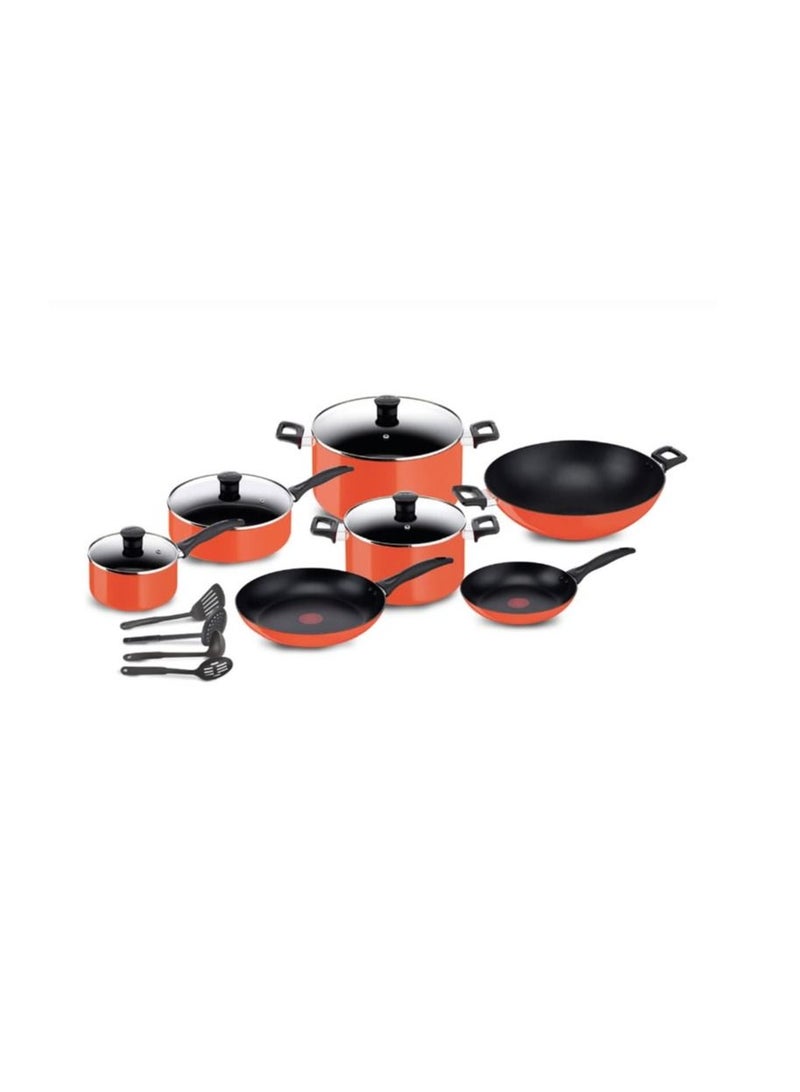 Tefal Simply Chef Cookware Set Orange Pack of 15