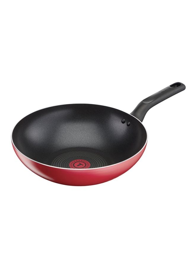 Super Cook 12 Pc Set| Frypans 22/24Cm, Wokpan28 Cm, Stewpots 22/24/28Cm+Lids, Spoon, Slotted Spoon, Slotted Spatula | Non-Stick | Thermo-Signal | Red | B460Sc84 Red 24cm