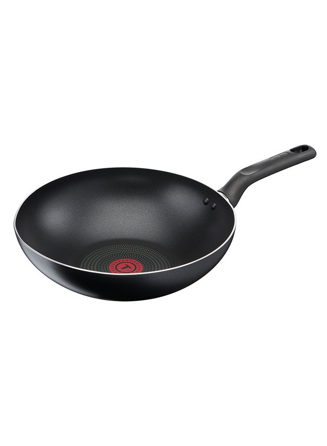 TEFAL Cookware Set of 9 PCs |Super Cook| frypan 24 cm/wokpan 28 cm/stewpots 22/24 cm/spoon/slotted spoon/slotted spatula | Aluminium Non-Stick with Thermo Signal | Black | 2 Years Warranty | B459S984 Black 24,28,22,24cm